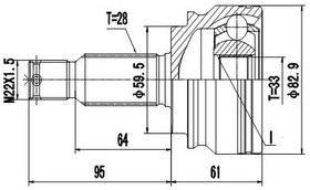 Z87202R, ШРУС наружный