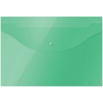 Папка-конверт на кнопке, А4, 120 мкм, зеленая 281218