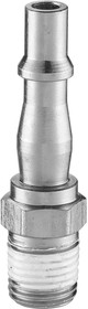 Фото 1/3 BRP 066151P2, Treated Steel Male Plug for Pneumatic Quick Connect Coupling, G 1/4 Male Threaded