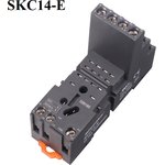 Цоколь SKC14-E, 10A(300V), винтовой зажим, черный, на рейку DIN35/панель ...