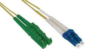E2ALC09DYE5, Fibre Optic Cable Assembly 9/125 um OS1 Duplex E2000APC - LC 5m