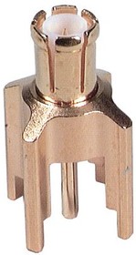 81_MCX-50-0-6/111_NE, RF Connector, MCX, Brass, Plug, Straight, 50Ohm, Radial Leads