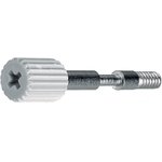 1-1393561-9, Knurled screw Grey UNC 4-40