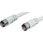 AKF 250, RF Cable Assembly, F Male Straight - F Male Straight, 2.5m, White