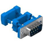 618009221823, D-Sub Connector, Plug, DE-9, IDC, Blue