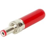 768K, DC Power Connectors 2.1mm Locking Plug Red Tip Red Handle
