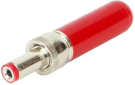 768K, DC Power Connectors 2.1mm Locking Plug Red Tip Red Handle