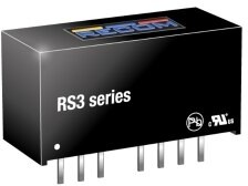 Фото 1/3 RS3-0505S, Isolated DC/DC Converters - Through Hole 3W DC/DC 1kV REG 2:1 4.5-9Vin 5Vout