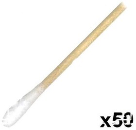 Фото 1/6 CT100, Cotton Bud, Wood Handle, For use with Flux Removal, Machinery, Length 152mm, Pack of 100