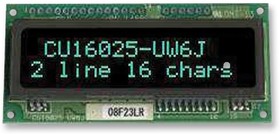 CU16025-UW6J, VFD MODULE, 2X16, 5MM