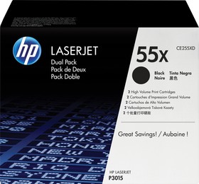 Фото 1/10 HP LaserJet CE255X Dual Pack Black (CE255XD), Тонер-картридж набор из 2 шт