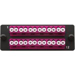 38M-40-2L-12BL, Комплект планка Q-SLOT с 12 адаптерами дуплекс LC OM4 ...