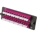 38M-40-2L-12BL, Комплект планка Q-SLOT с 12 адаптерами дуплекс LC OM4 ...