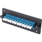 38M-S2-2L-06BL, Комплект планка Q-SLOT с 6 адаптерами дуплекс LC OS2 ...