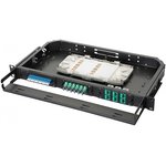 38M-S2-2L-06BL, Комплект планка Q-SLOT с 6 адаптерами дуплекс LC OS2 ...