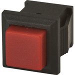 PBS-15CR, Кнопка квадратная ON-(OFF) (1A 250VAC), красная 8.8х8.8мм