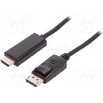 50442, Кабель, DisplayPort1.1, вилка DisplayPort, вилка HDMI, 3м