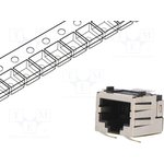 RJJS88SMTWF, Гнездо, RJ45, PIN: 8, Кат: 5, экранированный, Конф: 8p8c, SMT