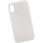 Силиконовая крышка "LP" для iPhone X "Блёстки" TPU (серебро/европакет)