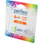 PERFEO PF-C11W004 USB 4GB C11 белый BL1, Носитель информации
