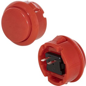 Фото 1/2 RC-1009-30-R, Кнопка GMSI , 30 мм, 12 А, 20 мОм, круглая, цвет красный