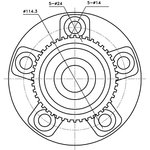 Z89126R, Ступица задняя Infiniti I30 A32, A32B, A33B, CA33, Maxima A32 ...