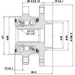 Z89172R, Ступица передняя