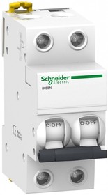 Фото 1/2 Выключатель автоматический двухполюсный iK60 16А C 6кА | A9K24216 | Schneider Electric