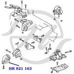 HR821163, Опора двигателя, передняя