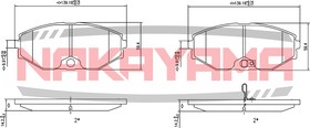 P0181NY, Торм. колодки Nissan Infiniti Q45 4.5I 24V 94-, Maxima CA33 00.01-