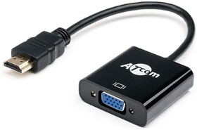 Фото 1/4 Переходник HDMI (M) - VGA (F), 0.1м, ATCOM AT1013