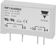 Фото 1/4 RP1A48D5, RP1 Series Solid State Relay, 5 A Load, PCB Mount, 530 V ac Load, 32 V dc Control