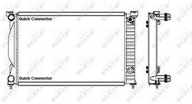 50543A, Радиатор системы охлаждения AUDI A4 1.9D 01-