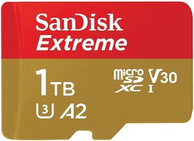 Фото 1/2 SDSQXAV-1T00-GN6MN, Флеш карта microSD 1TB SanDisk microSDXC Class 10 UHS-I A2 V30 U3 Extreme 190 MB/s