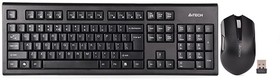 Фото 1/10 Комплект (клавиатура+мышь) A4TECH 3000NS, USB, беспроводной, черный