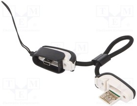 CCS-USB2-AM5P-0.3, Кабель; USB 2.0; вилка USB A,вилка mini USB B; Цвет: черный