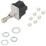2TL1-7E, Toggle Switches DPDT (ON)-OFF-(ON) Screw Term