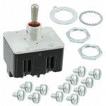 4TL1-1, Toggle Switches 4PDT ON-OFF-ON Screw Term