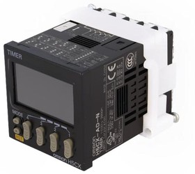 Фото 1/6 H5CX-AD-N, H5CX Series Panel Mount Timer Relay, 12 → 24V ac/dc, 1-Contact, 0.001 s → 9999h