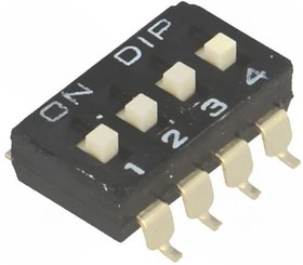 Фото 1/3 DM-04-V, DIP Switches / SIP Switches 4 Position, SPST SMD DIP Switch
