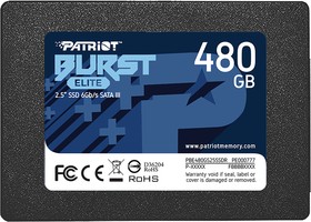 Фото 1/10 Твердотельный накопитель Patriot BURST ELITE 480GB SATA3 2,5" , 450/320, 480GB, 3D