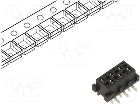 2178711-6, Гнездо Micro-MaTch "мама" PIN 6 SMT PCB прямой 900шт.