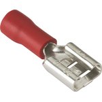 RF250 (SG57650A) (TAI-1.25F), Клемма ножевая 6.3мм, розетка, изолированная, провод 0.75-1.25мм² (красная)