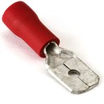 RM250 (SG57643A) (TAI-1.25М), Клемма ножевая 6.3мм, вилка, изолированная, провод 0.25-1.5мм² (красная)