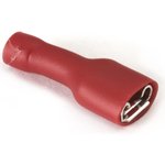 KLS8-01109-FDFD1.25-250, Blade terminal 6.3mm, socket, fully insulated, wire 0.25-1.5mm² (red)