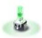 PEL12T-4225S-S1024, Encoders Red Blue/Green LED Push Switch Knurled