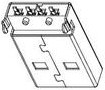 Фото 1/2 0480371000, Conn USB 2.0 Type A PL 4 POS 2mm/2.5mm Solder RA SMD 4 Terminal 1 Port USB 2.0 Tray