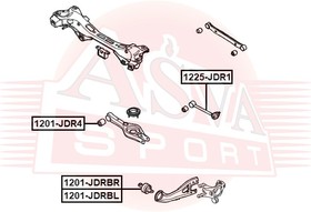1225-JDR1, ТЯГА ЗАДНЯЯ С ШАРОВОЙ