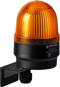 204.300.68, 204 Series Yellow Continuous lighting Beacon, 230 V, Wall Mount, LED Bulb