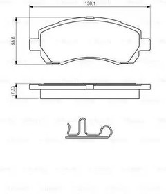 0986424770, Колодки тормозные SUBARU Impreza ,Legacy передние